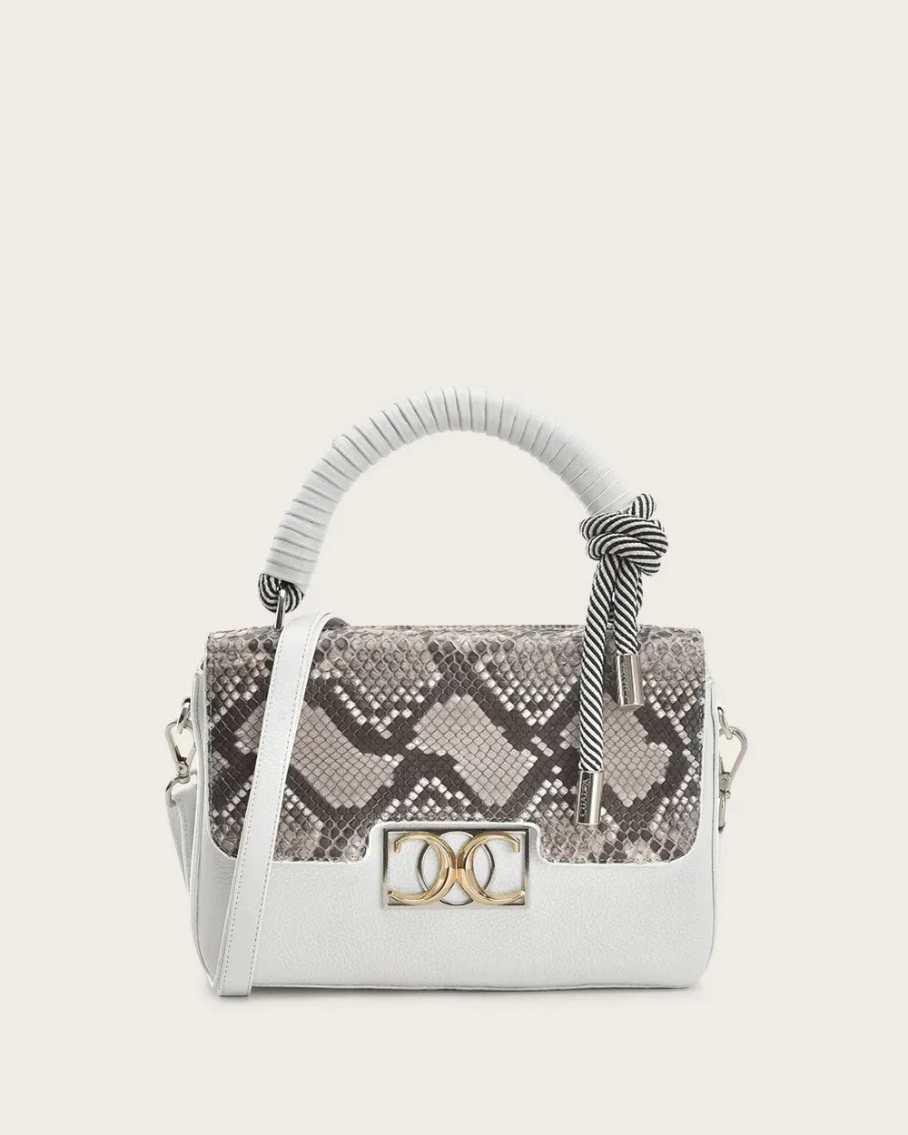 White top handle handbag